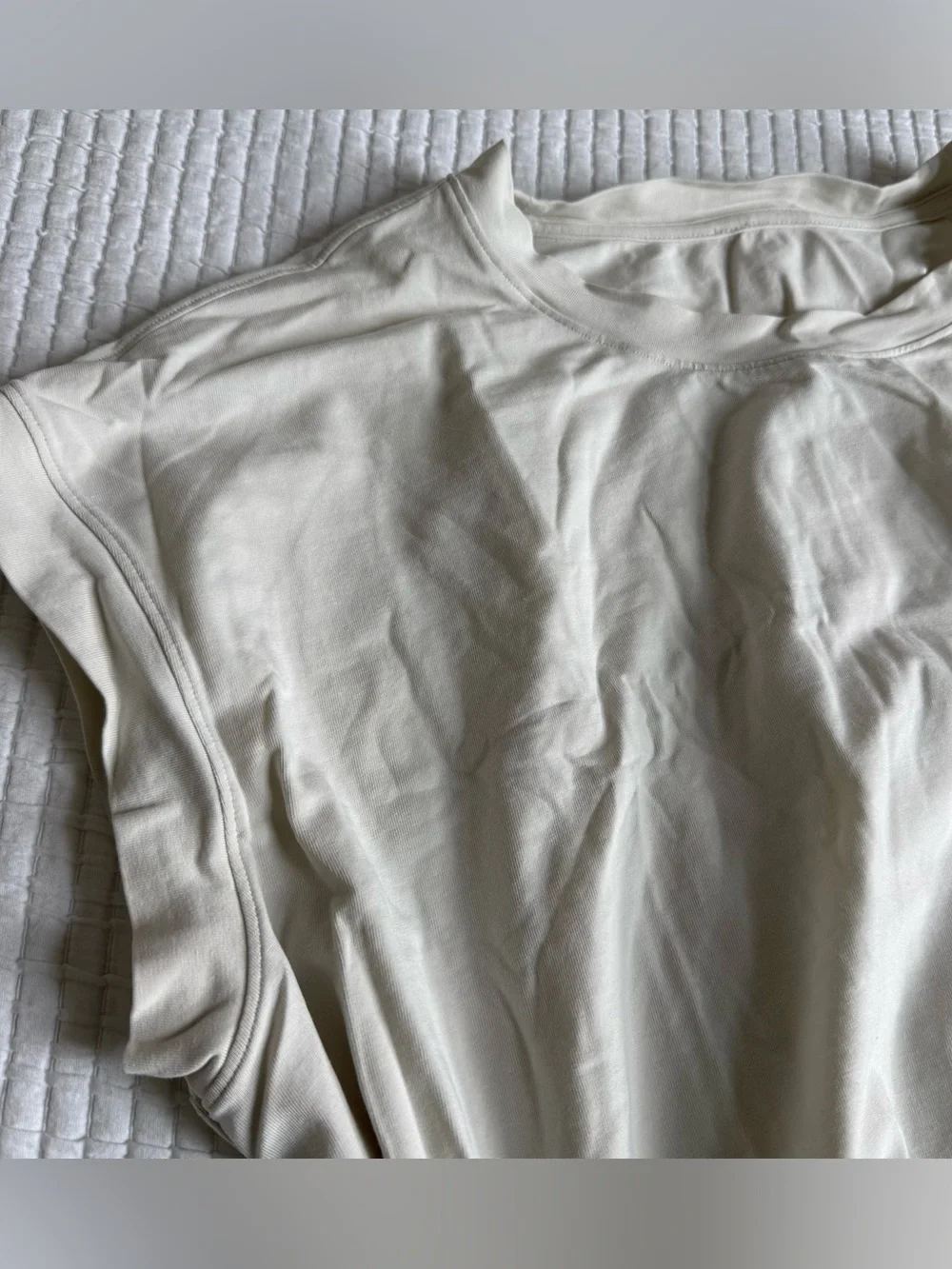 Lululemon Women’s Relaxed Crewneck Cap-Sleeve Top — Cream